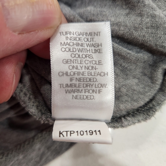 J Jill Shirt Womens Large Gray Cotton Modal Stretch Turtleneck Long Sleeve - Picture 7 of 12